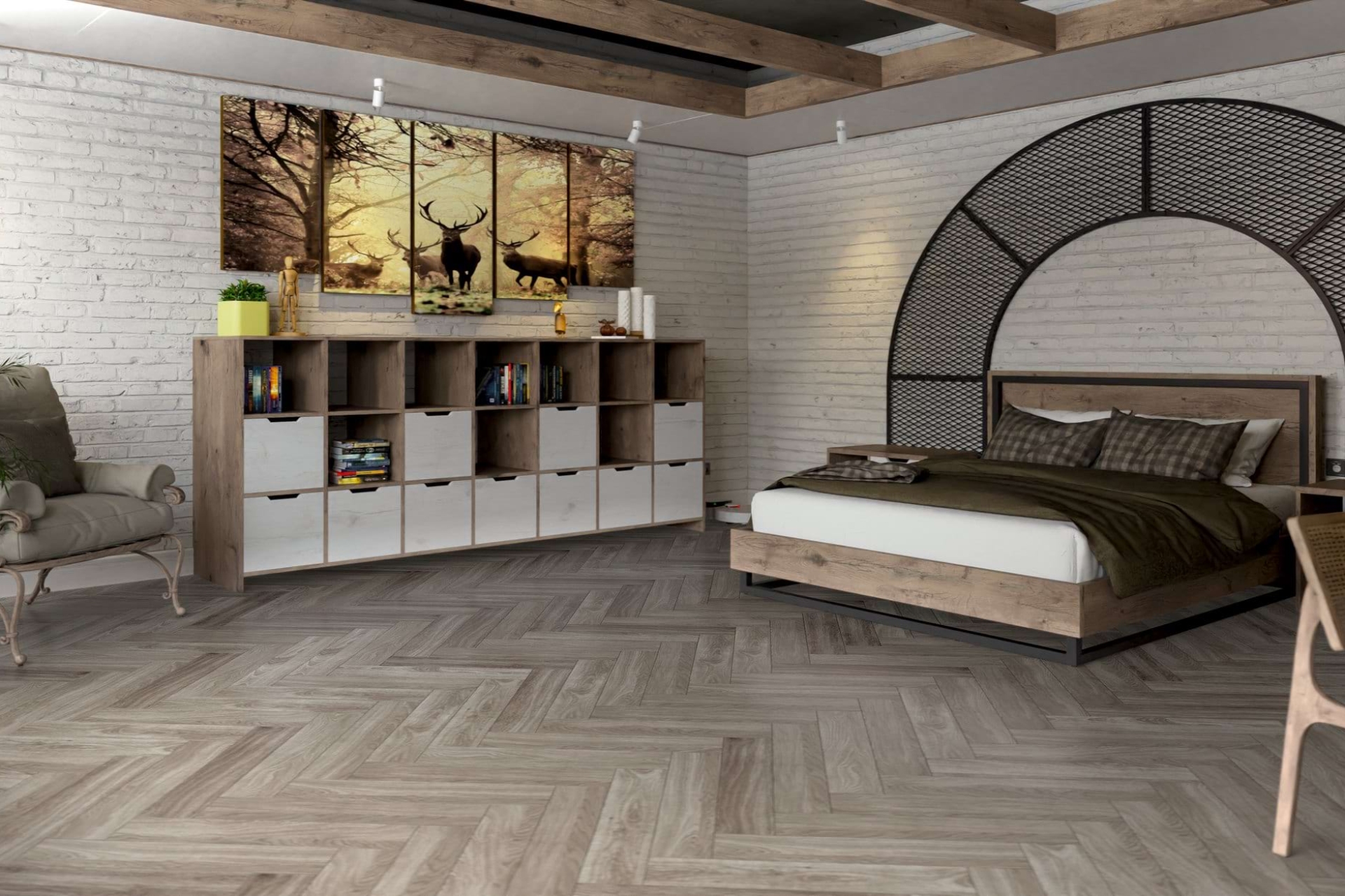 Инженерный паркет «Damy Floor» Скандинавский (укладка елочкой) — купить в Екатеринбурге